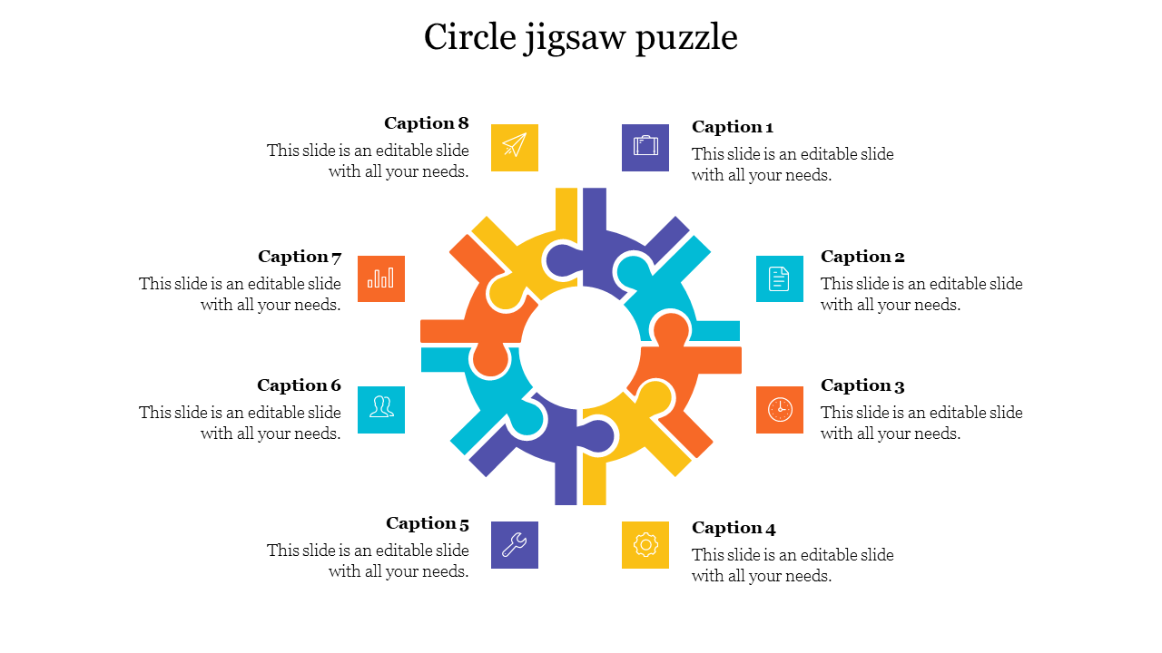 Best Circle Jigsaw Puzzle PowerPoint Presentation Template
